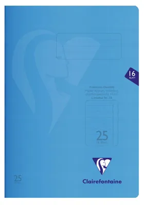 Produktbild von Clairefontaine S'coolbook A4 Lin. 25 blau 16BL