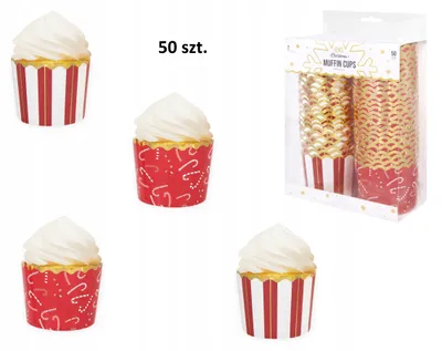 Produktbild von PartyPal Papierförmchen Weihnachten Zuckerstangen 50 Stück