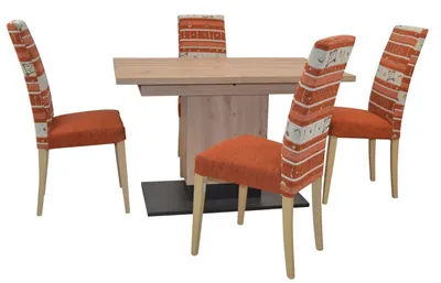 Produktbild von Essgruppe, Tischgruppe 5-teilig Eiche/Terra