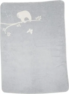 Produktbild von David Fussenegger Babydecke Panda 'Faultier' 75 x 100 cm Filz - Hellgrau
