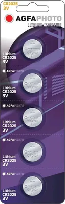 Zdjęcie produktu dla Bateria litowa guzikowa CR2025 5szt AGFA