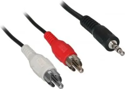 Produktbild von Goobay 50196 Audio Adapterkabel AUX, 3,5 mm Klinke zu stereo Cinch-Stecker, 3 m, Schwarz - Klinke 3,5 mm Stecker (3-Pin, stereo) > 2x Cinch-Stecker (Audio links/rechts)