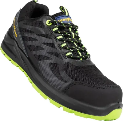 Immagine prodotto di Scarpe di sicurezza Goodyear SP1 senza metallo in tessuto nero e verde, misura 39