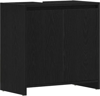 Produktbild von vidaXL Badschrank Schwarz Eichen-Optik 60x33x61 cm Holzwerkstoff