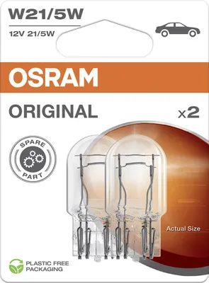 Produktbild von OSRAM ORIGINAL W21/5W W3x16q 12 V/21-5 W (2er Blister)