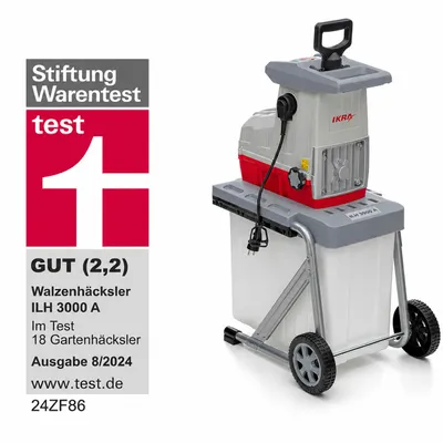 Produktbild von IKRA Elektro Walzenhäcksler Gartenhäcksler ILH 3000 A | 3000 W | Äste bis 44 mm | automatischer Asteinzug & Rücklauf | inkl. 60 L Fangbox & Stopfer, KI-generiertes Bild