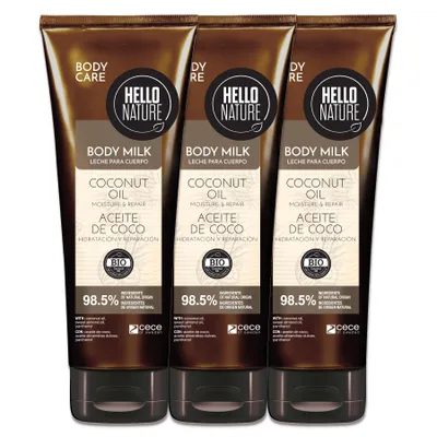 Produktbild von Body Milk Lotion BIO Reinigung Pflege Körperpflege Hautpflege Naturkosmetik, 3x 250ml