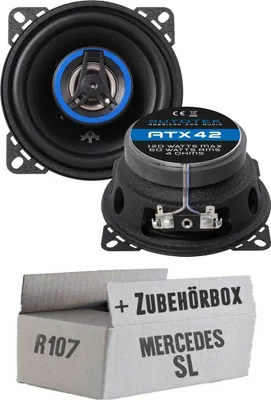 Produktbild von Lautsprecher Boxen Autotek ATX-42 | 2-Wege 10cm Koax Lautsprecher 100mm Auto Einbauzubehör - Einbauset passend für Mercedes SL R107 Front - justSOUND