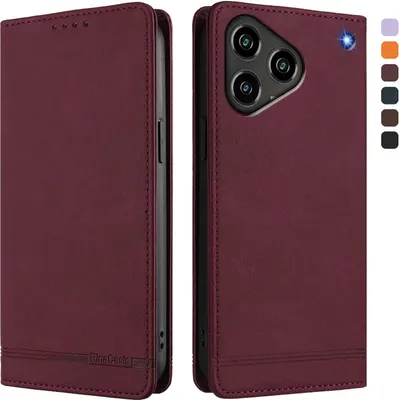 Image de Etui pour ZTE Blade A76 4G, étui rétro en cuirPolyuréthaneavec support et fentes pour cartes de crédit Rouge