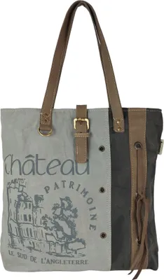 Produktbild von Sunsa Damen Handtasche. Große Tasche aus Canvas & Leder. Nachhaltiger Shopper. Vintage