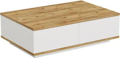 Image de Babila - Table basse, 90x60x29h cm Chêne Marron, 2 Compartiments