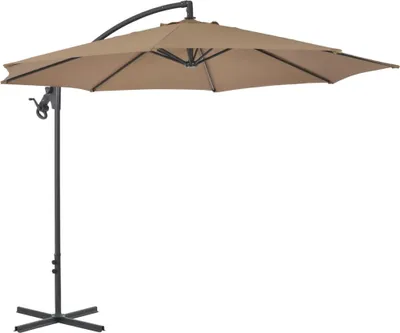 Produktbild von vidaXL Ampelschirm mit Stahl-Mast 300 cm Taupe