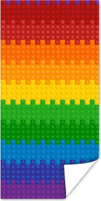Produktbild von MuchoWow® Poster Lego - Patoon - Regenbogen 80x160 cm - Kinderzimmer