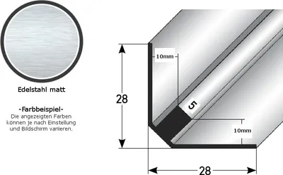 Produktbild von Treppeninnenecke "Ardmore", Einfassung: 8 - 12 mm (Edelstahl matt, gebohrt)-2700-10