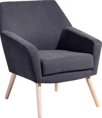 Produktbild von Max Winzer Sessel Alegro - Velourstoff anthrazit - Maße: 67 x 71 x 81 cm