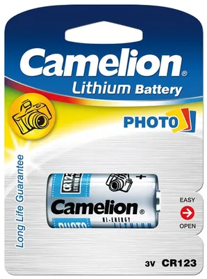 Produktbild von Lithium-Photobatterie CAMELION, CR123A, 3V, 1er-Blister
