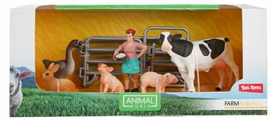 Immagine prodotto di Set di giochi con animali della fattoria Toi-Toys - giocattolo educativo per bambini