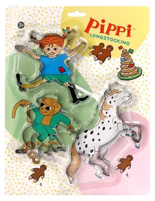 Produktbild von Kinderboeken Pippi Langstrumpf Backformen Ausstechformen Set für Kinder