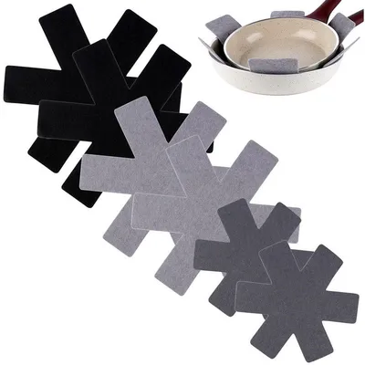 Produktbild von Excellent Houseware Pfannenschoner 38-26 cm 6 Stück Grau/Schwarz
