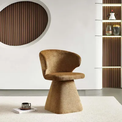 Image de Milton & Oldbrook Chaise de salle à manger pivotante Hanover Marron