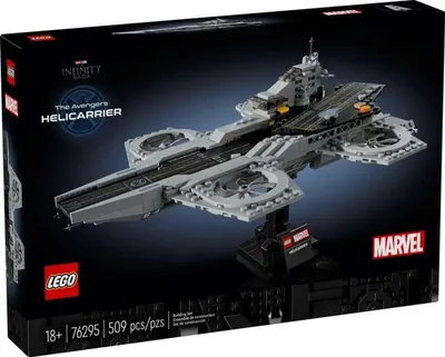 Immagine prodotto di LEGO Marvel Helicarrier degli Avengers, modello costruibile di una portaerei per i fan adulti dei film dei supereroi e per i costruttori che amano collezionare modelli, regalo per adulti 76295