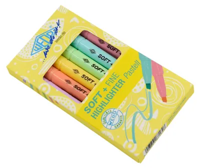 Produktbild von Wedo 252 310699, 6 Stück(e), Grün, Hellblau, Orange, Pink, Violett, Gelb, Mehrfarbig, Rund, Fein, Box