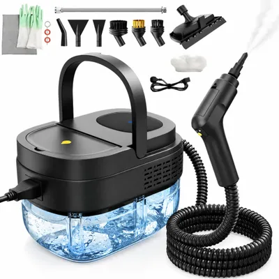 Produktbild von 2500W Dampfreiniger, 1600ML großer Tank, 3 einstellbare Dampf-menge, 3 Bar tragbarer Handdampfreiniger, 13 Zubehör-Dampfgarer für Zuhause Küche Aut