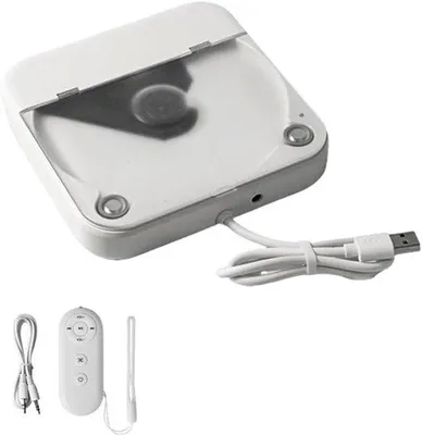 Produktbild von Externe CD-Spieler - Draagbare Musik-Player - Auto-Musik-Player - Universelle Anschluss - 17 x 14 x 5 cm - Weiß