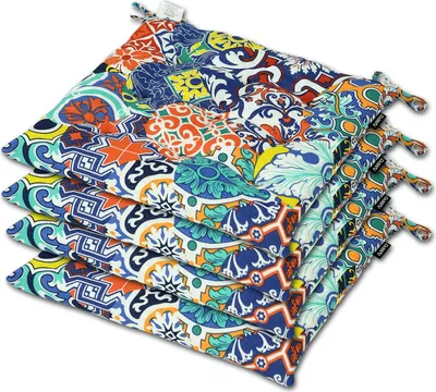 Produktbild von AMPO Sitzkissen Stuhlauflage Stuhlkissen Auflage 4er Set Kissen Sitzpolster 36x36 cm