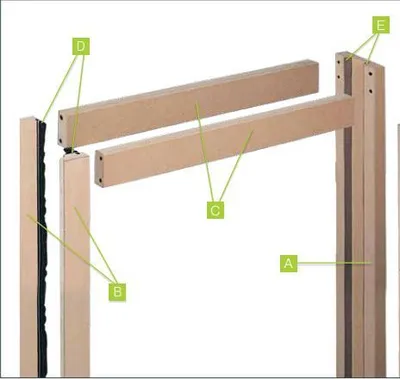 Produktbild von MDF-Türrahmensatz bis 120 mm FIBROTUBI - 61421202