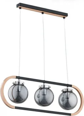 Obrázok produktu pre Závesná lampa RINO čierna 3xE14x10W kov rozmery: 80x68x15 cm IP20 Alfa
