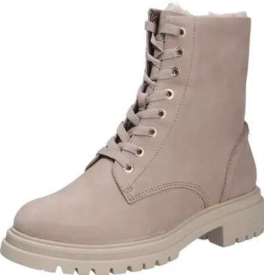 A single women's boot on a white background.