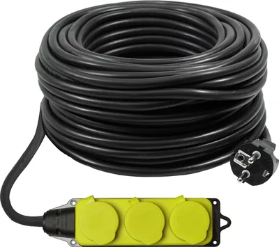 Produktbild von 30m Verlängerungskabel Außen IP44 Verlangerung 3x1,5 Stromkabel Stecker Schuko 3-fach Steckdosenleiste