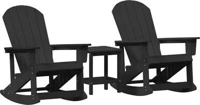 Immagine prodotto di Set da giardino VidaXL, 3 pezzi, nero, HDPE