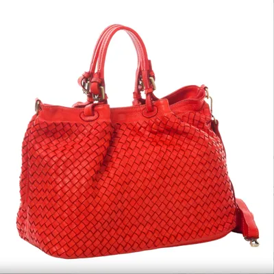 Produktbild von BZNA Handtasche Ronja rot Designer Umhängetasche Shopper