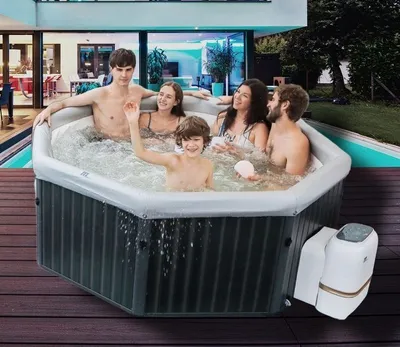 Produktbild von MSPA Whirlpool TUSCANY neu 2025 - XXL 6 Pers. - Outdoor Indoor Pool Spa - 138 Luftdüsen - extra robust - UVC - OZON -  360° Whirlsystem - App WiFi