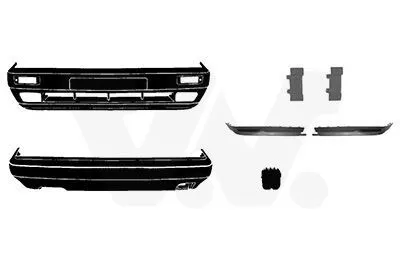 Produktbild von VAN WEZEL Umrüstsatz Stoßfänger vorne und hinten 5813473 für VW GOLF II (19E, 1G1)