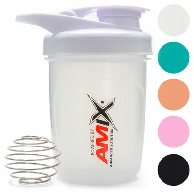Produktbild von Amix Shaker BODYBUILDER 300ml weiß Trinkflasche mit Ball