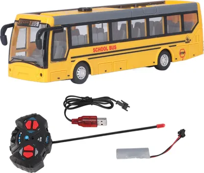 Immagine prodotto di Autobus telecomandato, alta simulazione di tutte le direzioni, scuola RC ricaricabile per bambini, giallo