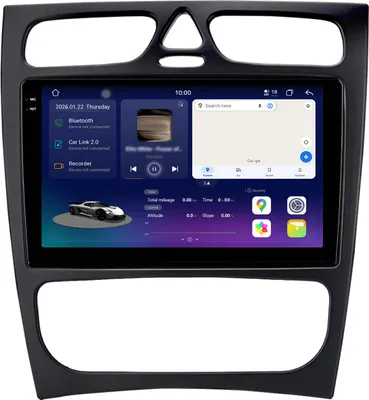 Obrázek produktu pro 2K Displej Android autorádio 128GB pro Mercedes-Benz C-Klasse W203 před facelift 2000–2004 s podporou CarPlay, Android Auto, navigace, 4G LTE, Bluetooth, DAB+, couvací kamery a ovládání na volantu