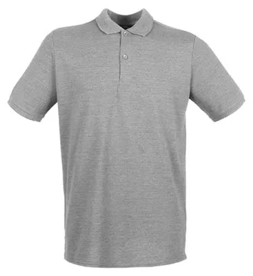 Produktbild von Henbury H101 | Herren Modern Fit Baumwolle Microfine-Piqué Polo Shirt - Farbe: Heather Grey - Größe: S