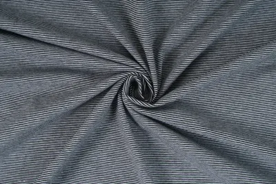 Obrázek produktu pro Úplet jednolíc, proužek jemný černý, tričkovina, látky, metráž / 50cm