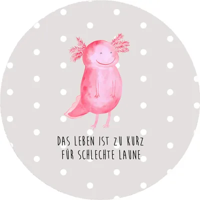 Produktbild von Mr. & Mrs. Panda magnet Axolotl Glücklich - Grau Pastell - Geschenk, Whiteboard, Lurche, Lurch, gut Gelaunt, für kühlschrank, Lebensfroh, Kühlschrankmagnet, Motivation