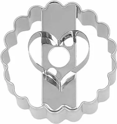 Image de Emporte-pièce Linzer Cookie Cœur 3,5 X 5 X H.5 Cm - Birkmann