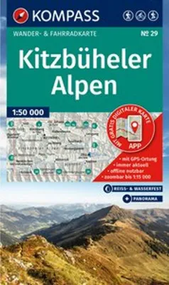 Obrázok produktu pre KOMPASS Turistická mapa 29 Kitzbühelské Alpy 1:50 000