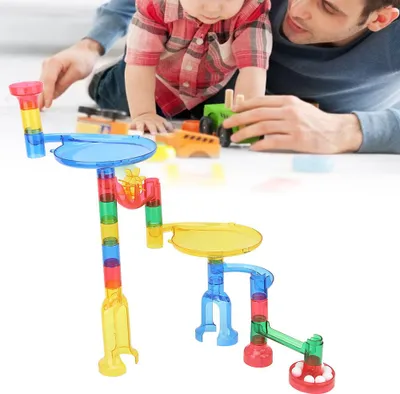 Obrázok produktu pre DIY zostaviť deti mramorový závod beží bludisko dráhy bloky vzdelávacie hračky 38 kusov