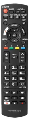 Obrázok produktu pre ViVanco™VVREMOTEPANA, TV, Tlačidlá, Čierna