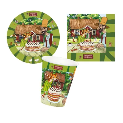 Produktbild von 36 tlg. Kinderpartyset Pettersson und Findus