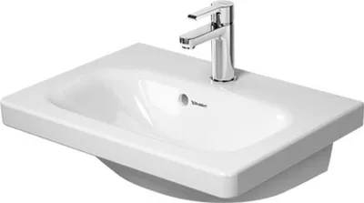 Immagine prodotto di Duravit DuraStyle Lavabo Compact 55 cm avec trop-plein, avec table de robinetterie, 1 trou de robinet, 2337550000, 2337550000