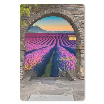 Produktbild von MuchoWow® Mauspad Mousepad Lavendel - Abend - Ausblick - Blumen 18x27 cm - Mousepads - Maus Mat - Pad - Mausunterlage